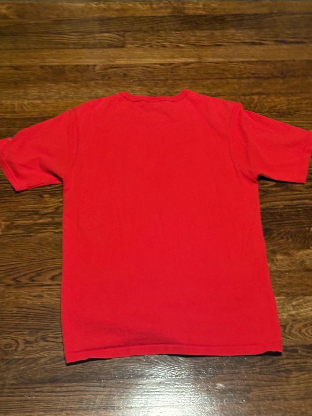 Vintage Champion Red Short Sleeve Logo Tee with Black Script - Picture 3 of 3